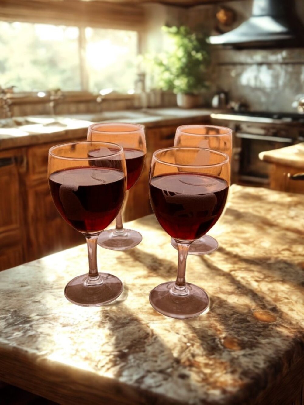 Vintage Luminarc France Endangered Species Etched Wine Glasses Set of 4